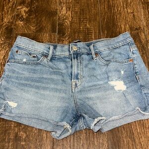 GAP Light Blue Distressed Jean Shorts